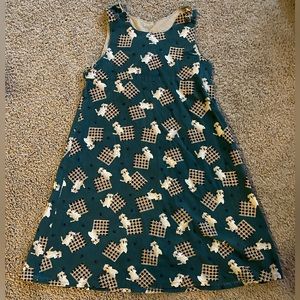 Vintage Cat Babydoll Dress with Tie